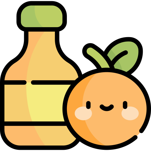 Orange juice Kawaii Lineal color icon