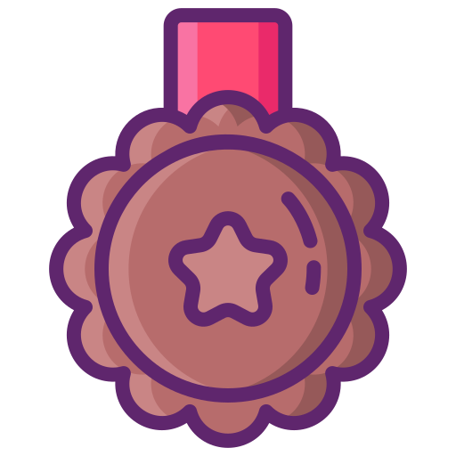 bronzemedaille Flaticons Lineal Color icon