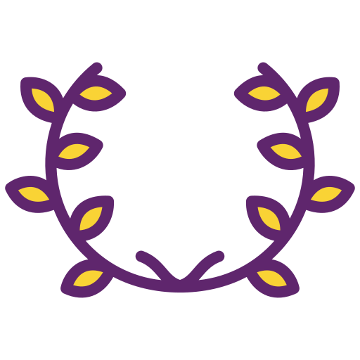 corona de laurel Flaticons Lineal Color icono