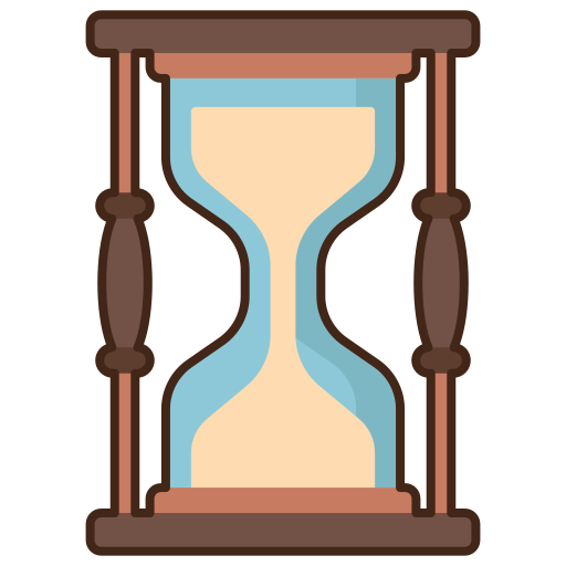 reloj de arena Flaticons Lineal Color icono