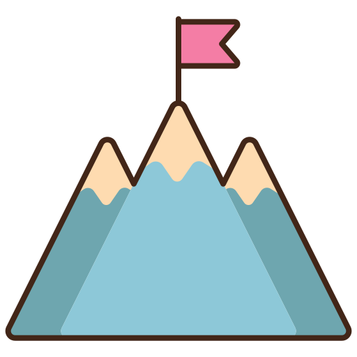 montañas Flaticons Lineal Color icono
