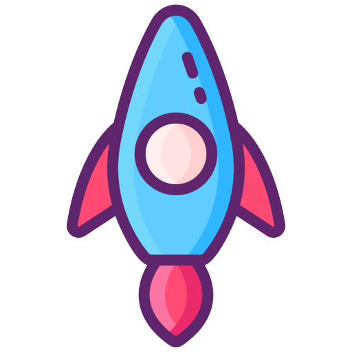 Rocket Flaticons Lineal Color icon