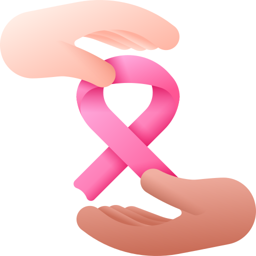 Pink ribbon 3D Color icon