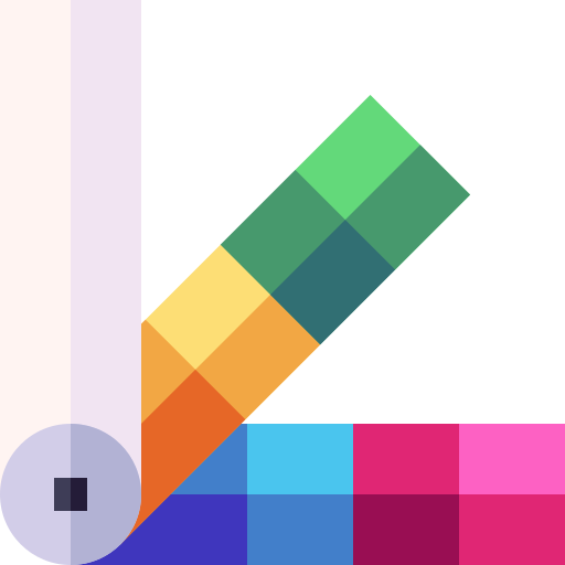 paleta de color Basic Straight Flat icono