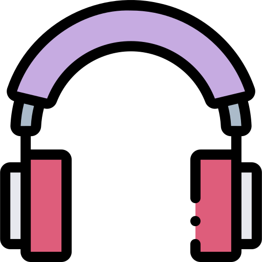 Headphones Detailed Rounded Lineal color icon
