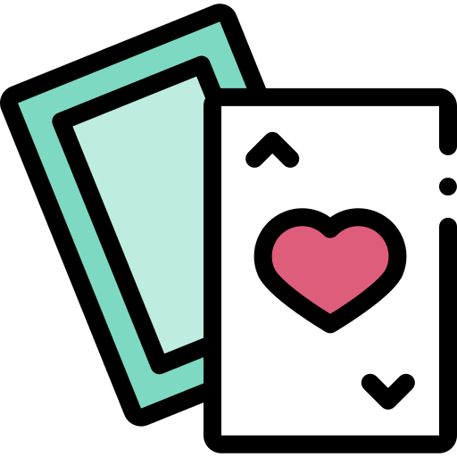 포커 카드 Detailed Rounded Lineal color icon