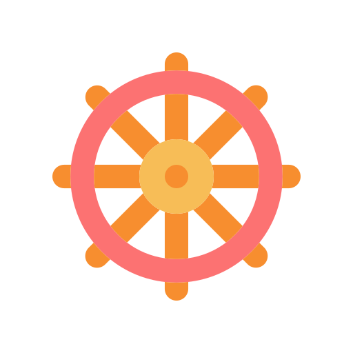 Dharma wheel Good Ware Flat icon