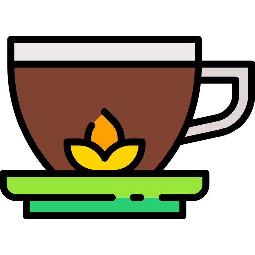 Black tea Good Ware Lineal Color icon