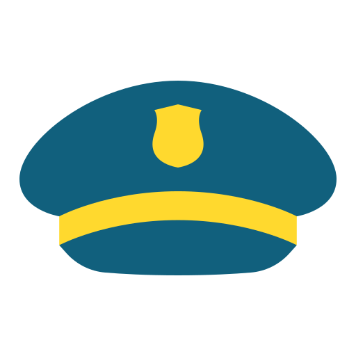 sombrero de policia Good Ware Flat icono