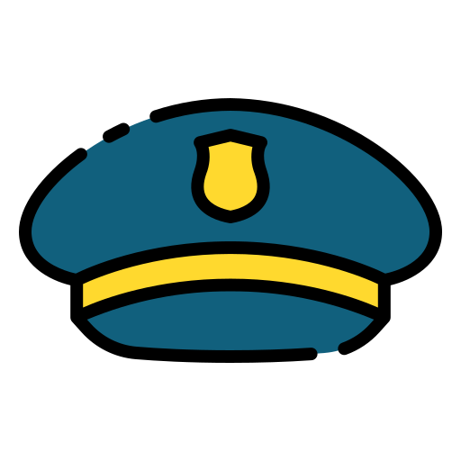 cappello della polizia Good Ware Lineal Color icona