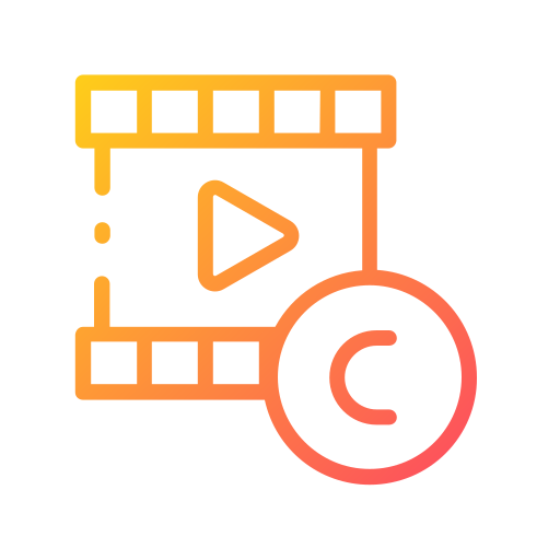 auteursrechtelijk beschermde video Good Ware Gradient icoon