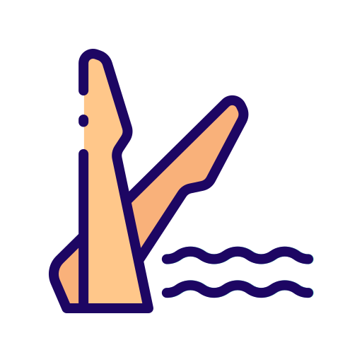 Synchronized swimming Good Ware Lineal Color icon