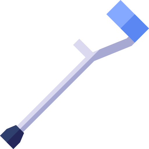 Crutch Basic Straight Flat icon