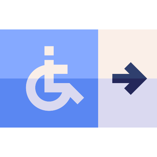 장애가있는 Basic Straight Flat icon