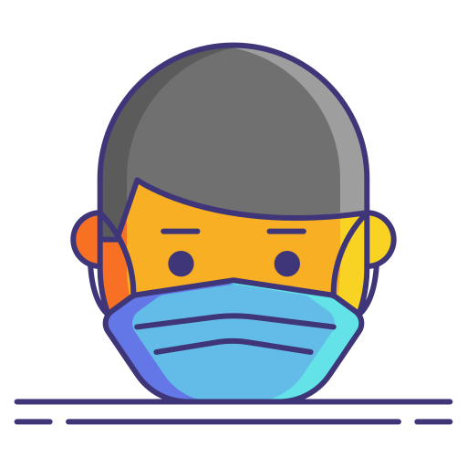 Face mask Flaticons Lineal Color icon