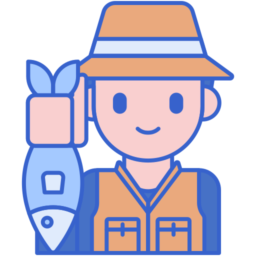 Fisherman Flaticons Lineal Color icon