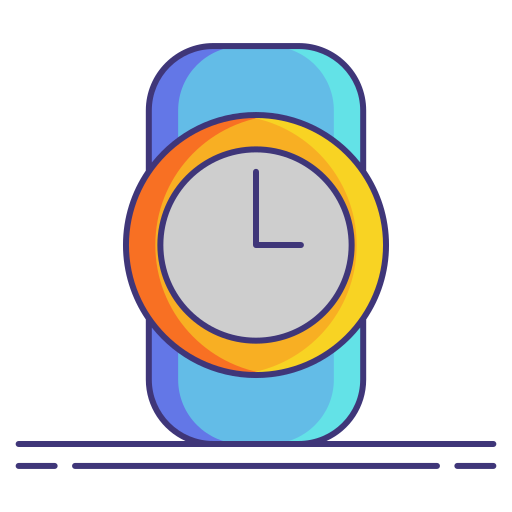Watch Flaticons Lineal Color icon