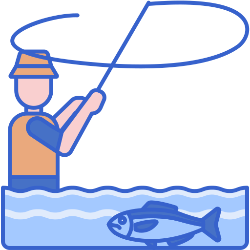 釣り道具 Flaticons Lineal Color icon