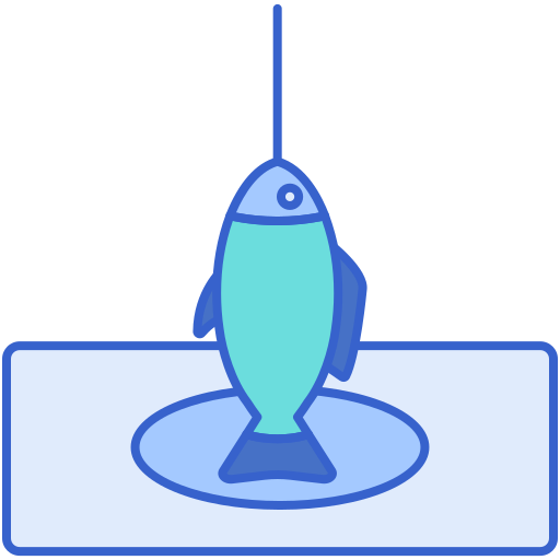 Подледная рыбалка Flaticons Lineal Color иконка