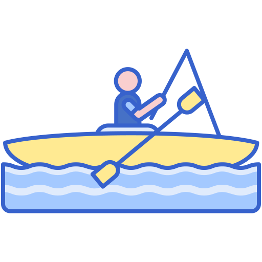 kayak Flaticons Lineal Color icona