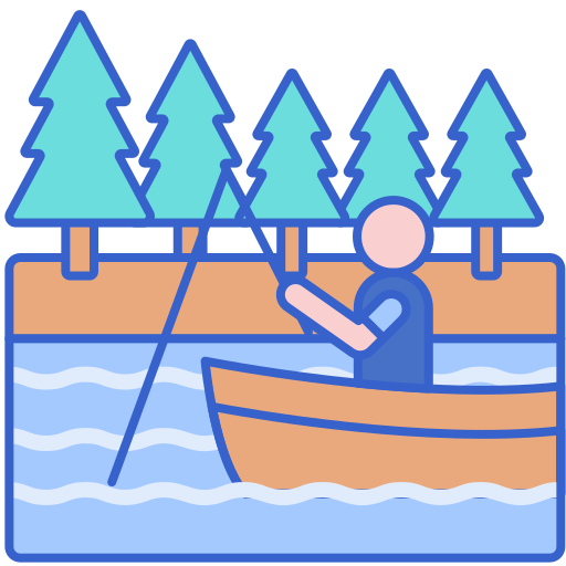 Fishing Flaticons Lineal Color icon