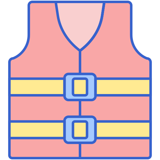 Life jacket Flaticons Lineal Color icon