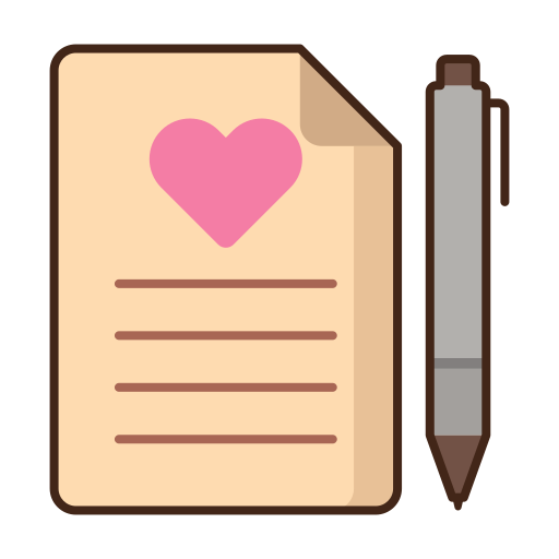scrivere Flaticons Lineal Color icona