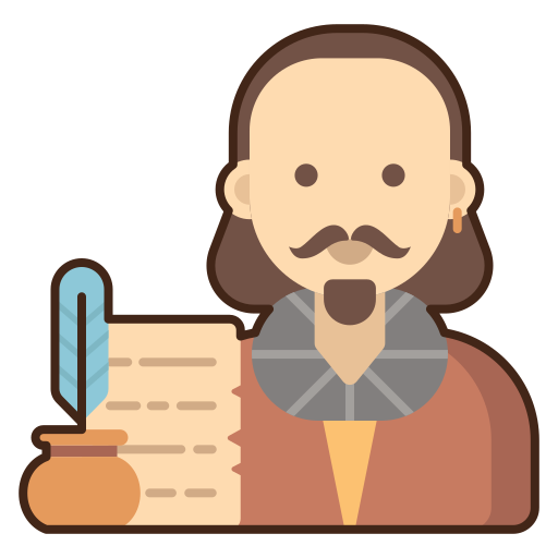 shakespeare Flaticons Lineal Color icona