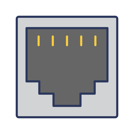 rj45 Dinosoft Lineal Color icon