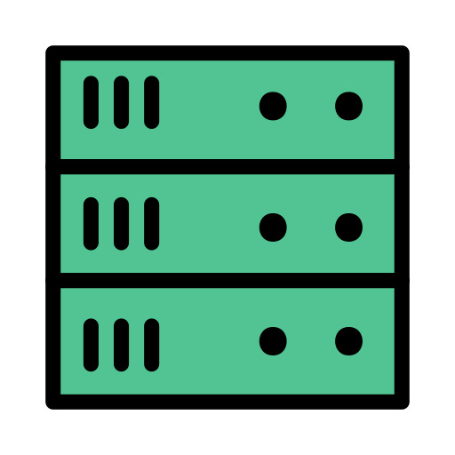 base de datos Vector Stall Lineal Color icono