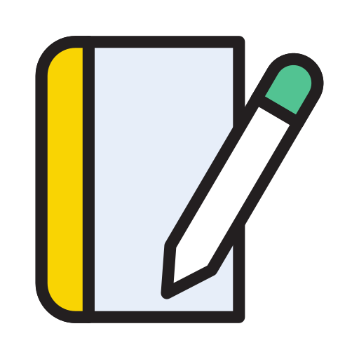 notitieboekje Vector Stall Lineal Color icoon