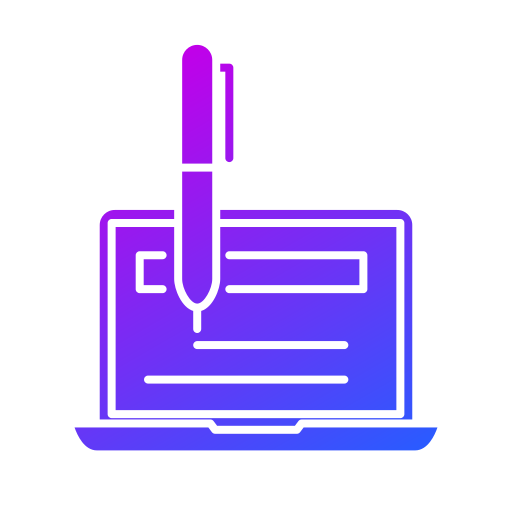 Online contract Generic Flat Gradient icon