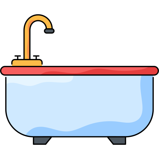 목욕통 Generic Thin Outline Color icon