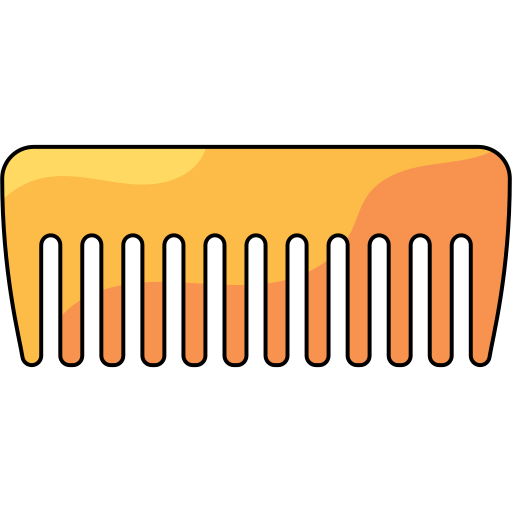 Hair comb Generic Thin Outline Color icon