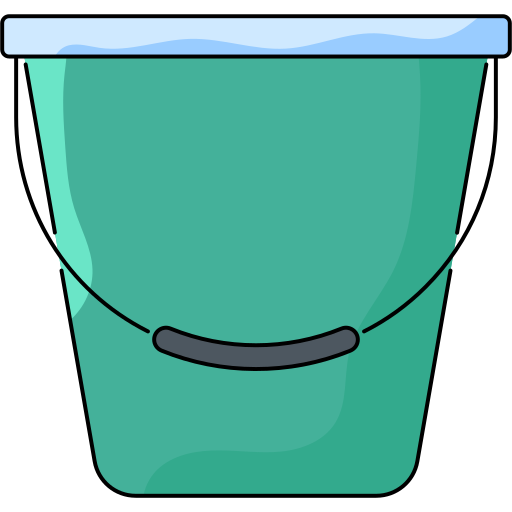 Bucket Generic Thin Outline Color icon
