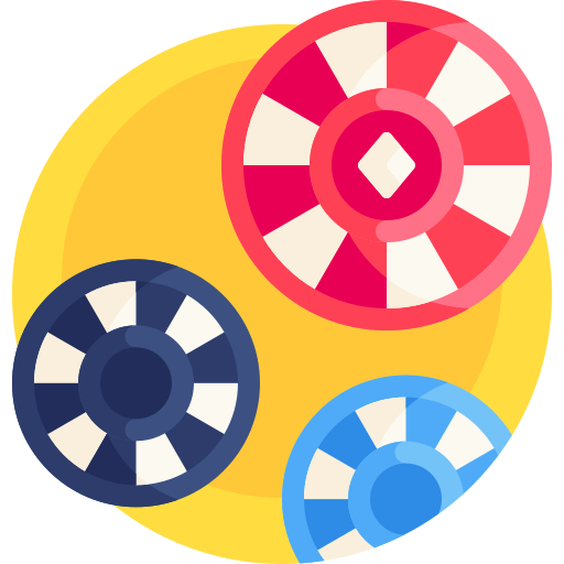 fiches per poker Detailed Flat Circular Flat icona