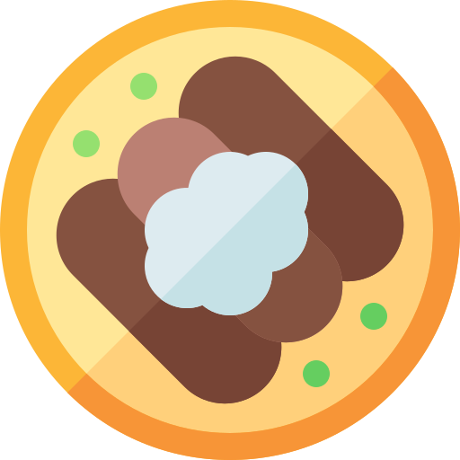 kebab Basic Rounded Flat ikona