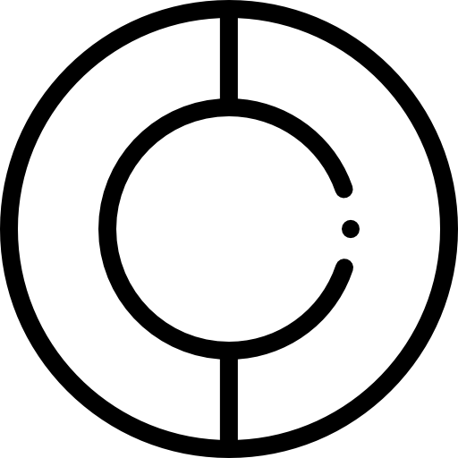 cirkeldiagram Detailed Rounded Lineal icoon