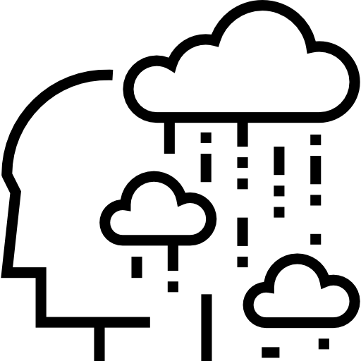 うつ Detailed Straight Lineal icon