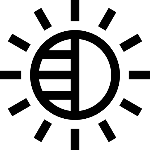 brillo Basic Straight Lineal icono
