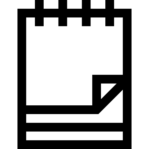 メモ帳 Basic Straight Lineal icon