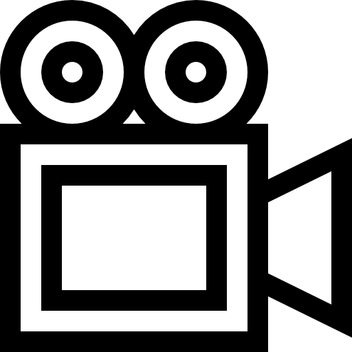 camara de video Basic Straight Lineal icono