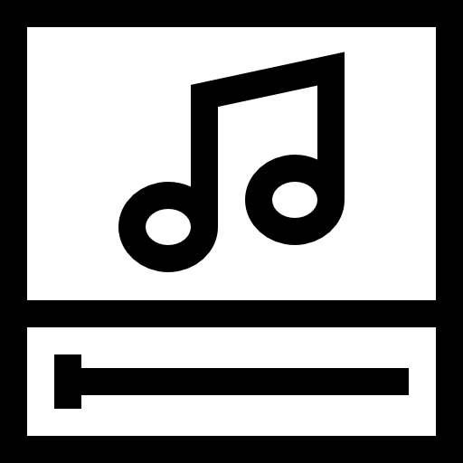 odtwarzacz muzyki Basic Straight Lineal ikona