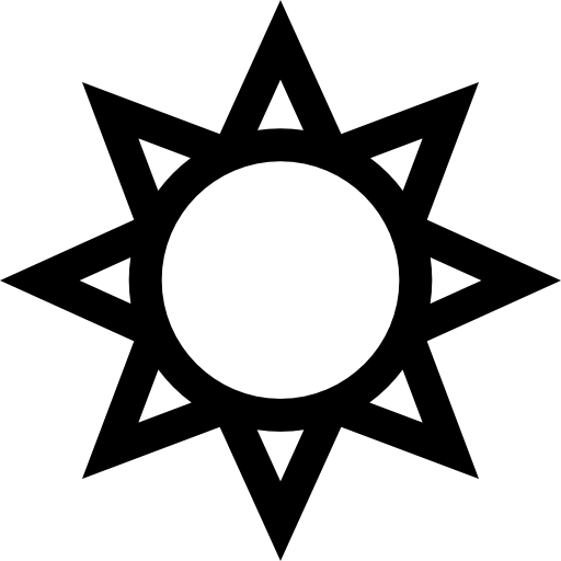 태양 Basic Straight Lineal icon