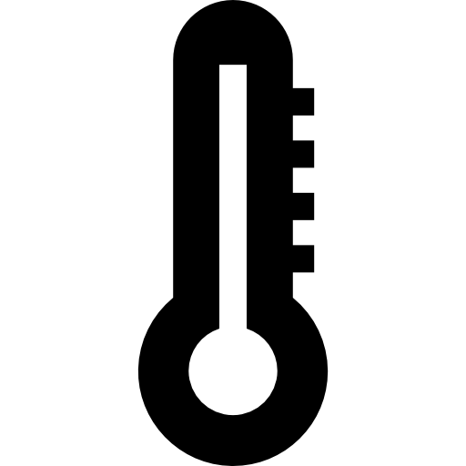 termómetro Basic Straight Filled icono