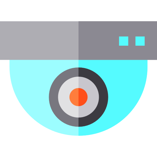 監視カメラ Basic Straight Flat icon