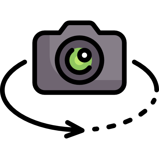 Rotate camera Special Lineal color icon