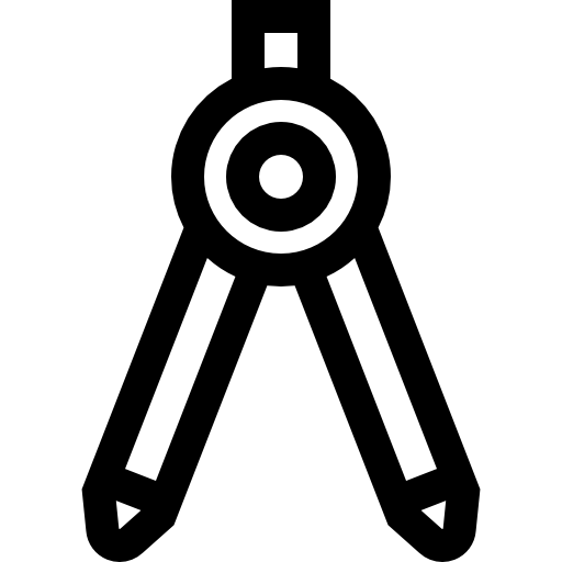 boussole Basic Straight Lineal Icône