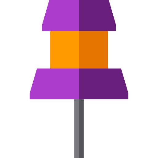 プッシュピン Basic Straight Flat icon