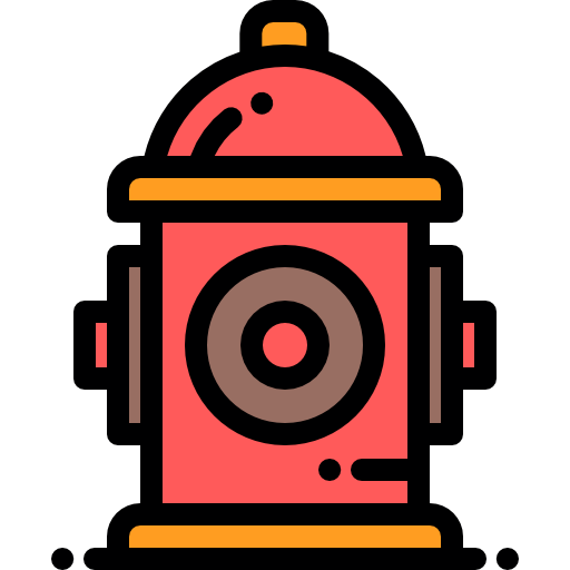 hydrant Detailed Rounded Lineal color icon